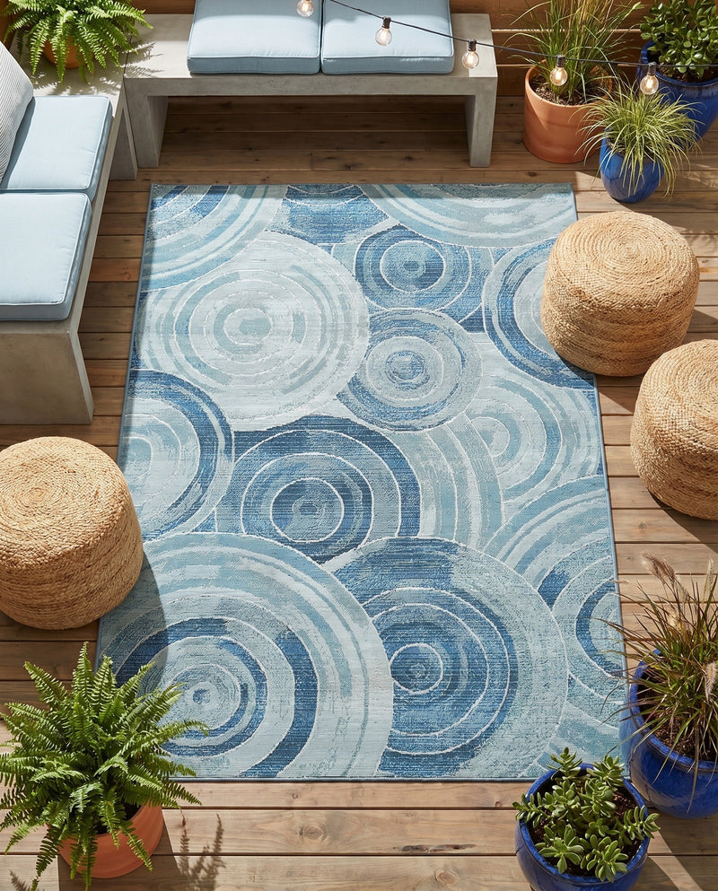 Urban Terrace Collection Area Rug -  Parkside Rectangle Light Blue  lifestyle 14