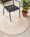 Tribal Terrace Treasures Collection Area Rug -  Incan Isle (Natural) Round Natural  lifestyle 37