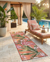 Seaside Blooms Collection Area Rug -  Kyoto Runner Coral  lifestyle 50