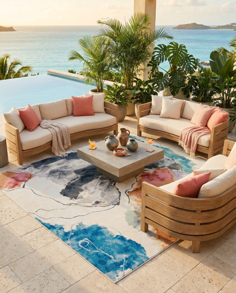 Urban Terrace Collection Area Rug -  Arbor Square Multi  lifestyle 45
