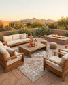 Patio Heritage Collection Area Rug -  Augusta (Natural) Square Natural  lifestyle 71