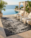 Urban Terrace Collection Area Rug -  Midtown Rectangle Black and White  lifestyle 12