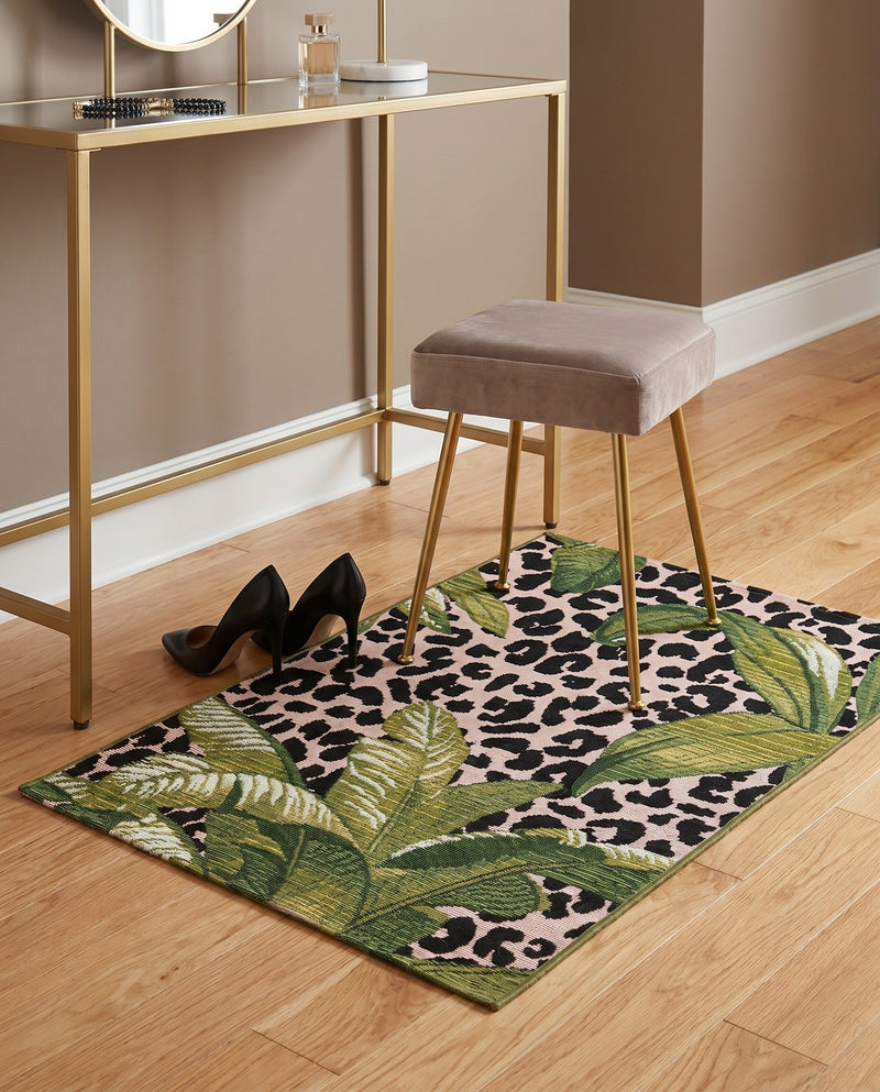Seaside Blooms Collection Area Rug -  Lotus Rectangle Green  lifestyle 32
