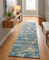 Urban Terrace Collection Area Rug -  Gazebo Runner Aqua Blue  lifestyle 62