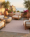 Seaside Stripes Collection Area Rug -  Boardwalk (Red) Rectangle Red  lifestyle 29