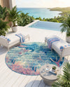 Seaside Haven Rugs Collection Area Rug - Marina Round Multi  lifestyle 51