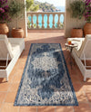 Patio Heritage Collection Area Rug -  Charleston (Blue) Runner Blue  lifestyle 43