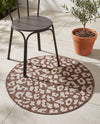 Savannah Escape Collection Area Rug -  Amazon (Brown) Round Brown  lifestyle 48