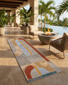 Urban Terrace Collection Area Rug -  Deck Runner Multi  lifestyle 79
