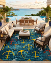 Seaside Haven Rugs Collection Area Rug -  Lighthouse Rectangle Navy Blue  lifestyle 20