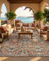 Patio Heritage Collection Area Rug -  Oasis Rectangle Multi  lifestyle 6