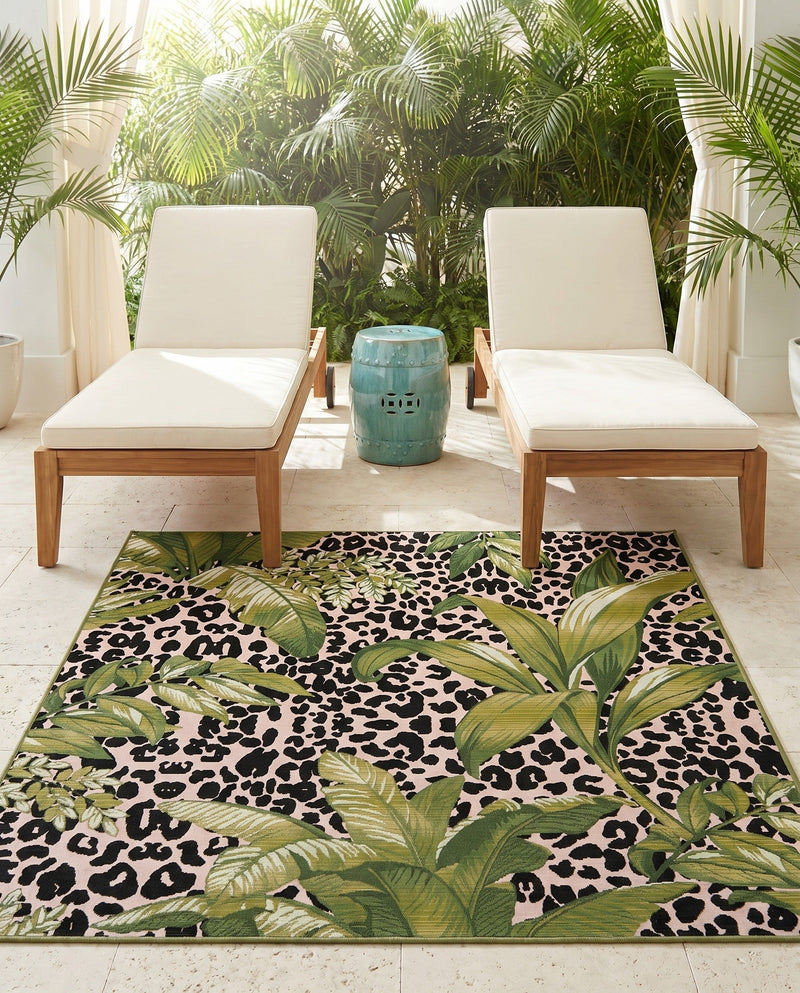 Seaside Blooms Collection Area Rug -  Lotus Square Green  lifestyle 42