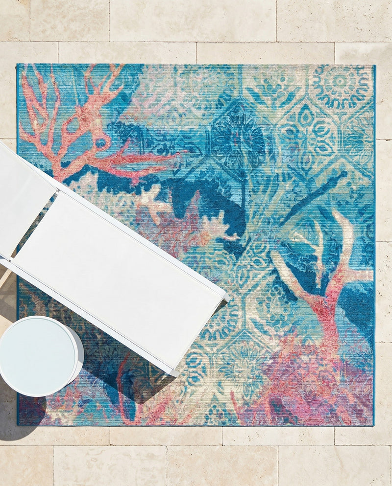 Seaside Haven Rugs Collection Area Rug - Marina Square Multi  lifestyle 36