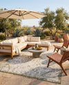 Tribal Terrace Treasures Collection Area Rug - Mayan Marina (Green) Rectangle Green  lifestyle 11