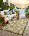Seaside Blooms Collection Area Rug -  Verdant Rectangle Green  lifestyle 16
