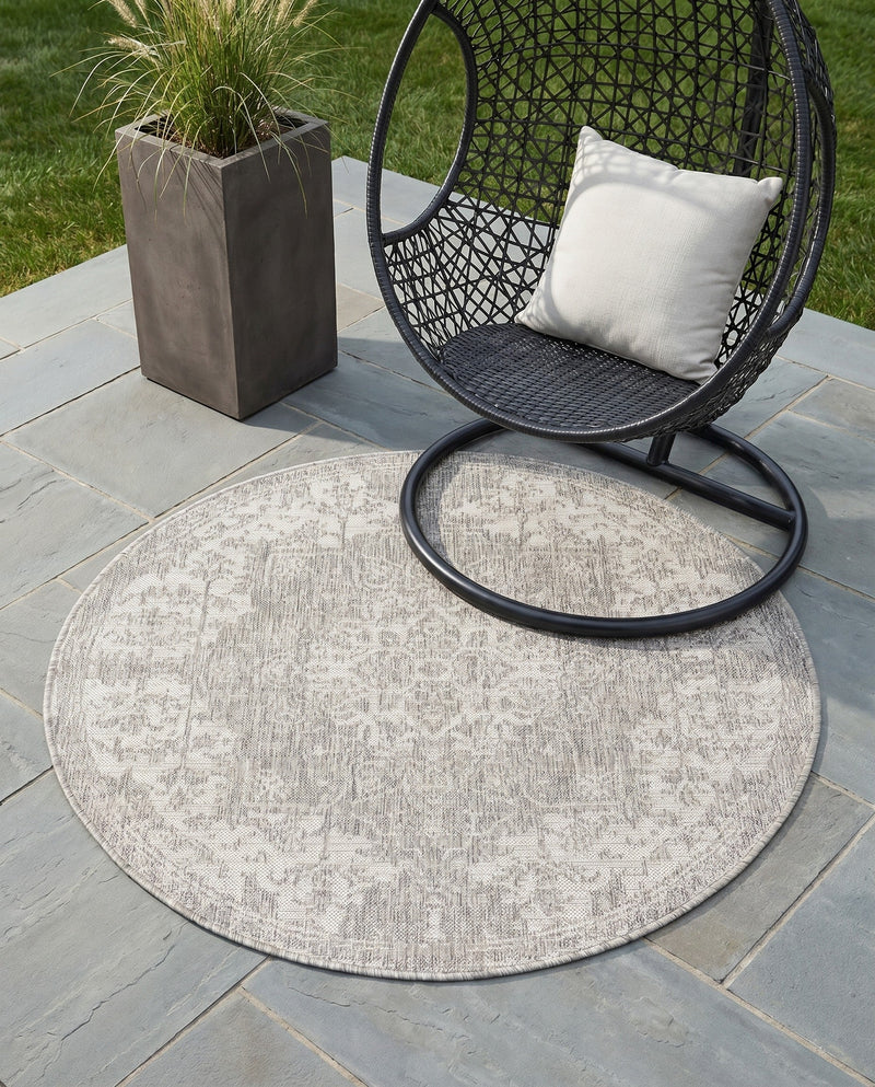 Urban Oasis Rugs Collection Area Rug -  Penthouse (Gray) Round Gray  lifestyle 76