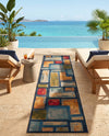 Urban Terrace Collection Area Rug -  Portico Runner Multi  lifestyle 50