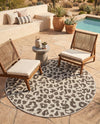 Savannah Escape Collection Area Rug -  Amazon (Light Gray) Round Light Gray  lifestyle 80