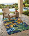 Seaside Blooms Collection Area Rug -  Grove Rectangle Multi  lifestyle 35