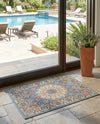 Patio Heritage Collection Area Rug -  Bower Rectangle Blue  lifestyle 22