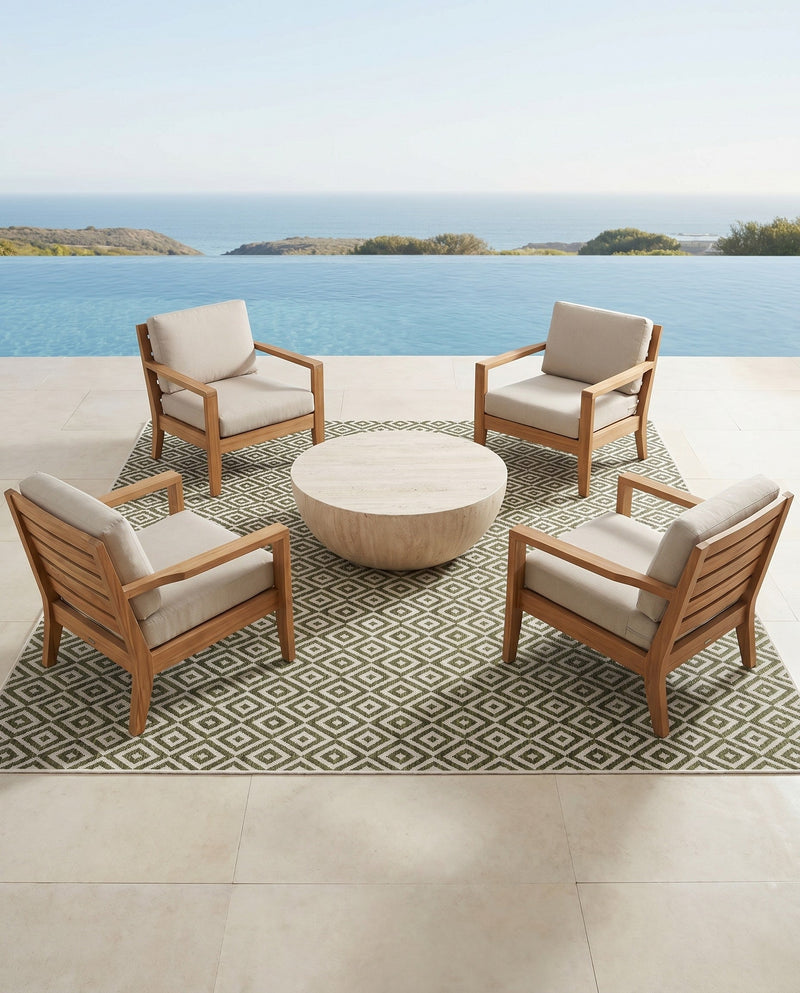 Urban Oasis Rugs Collection Area Rug -  Rooftop (Green) Square Green  lifestyle 17