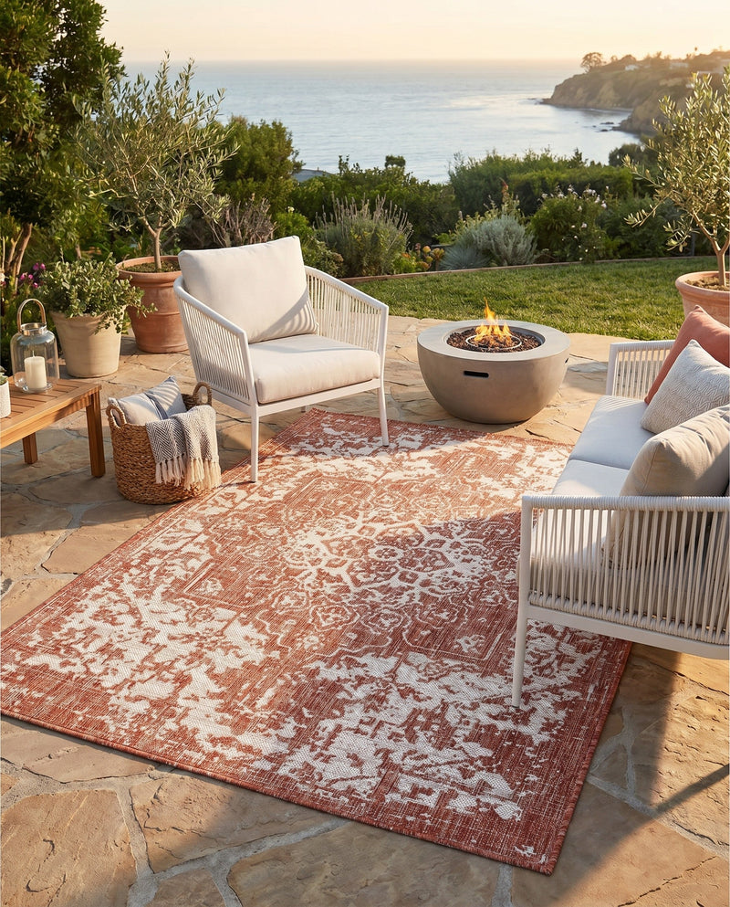 Urban Oasis Rugs Collection Area Rug -  Penthouse (Rust Red) Rectangle Rust Red  lifestyle 26