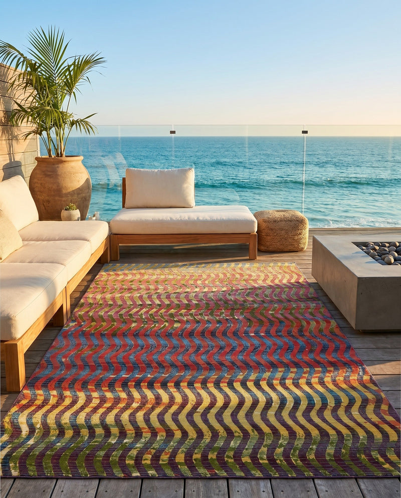 Urban Terrace Collection Area Rug -  Walkway Rectangle Multi  lifestyle 13