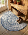 Tribal Terrace Treasures Collection Area Rug -  Incan Isle (Blue) Hearth Blue  lifestyle 48