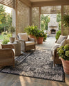 Patio Heritage Collection Area Rug - Savannah (Charcoal Gray) Rectangle Charcoal Gray  lifestyle 21