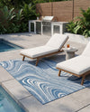 Urban Terrace Collection Area Rug - Soho Rectangle Blue  lifestyle 63