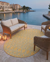 Urban Oasis Rugs Collection Area Rug -  Boulevard (Yellow and Aqua) Oval Yellow and Aqua  lifestyle 40