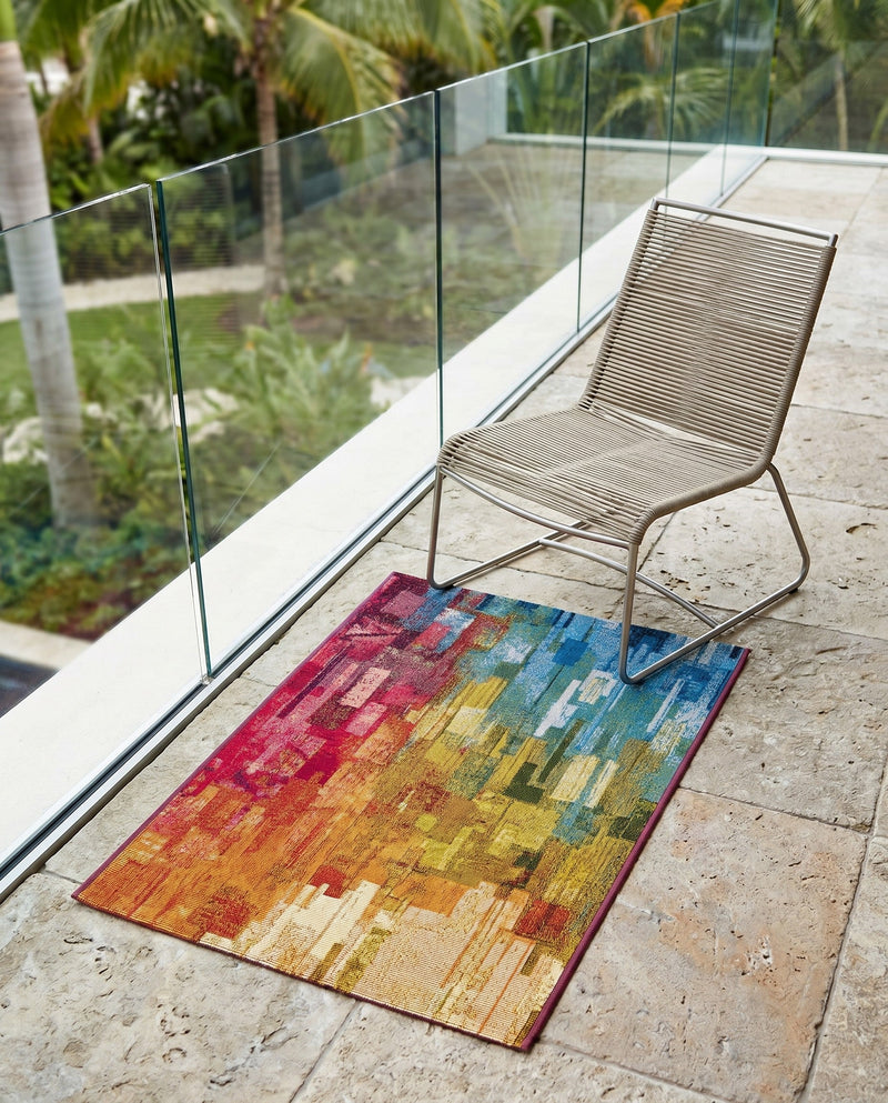 Urban Terrace Collection Area Rug -  Lawn Rectangle Multi  lifestyle 21