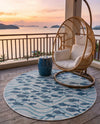 Seaside Haven Rugs Collection Area Rug -  Harbor Round Blue  lifestyle 56