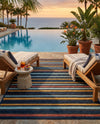 Caribbean Terrace Collection Area Rug -  Martinique Rectangle Charcoal  lifestyle 24