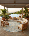 Seaside Blooms Collection Area Rug -  Shalimar Round Soft Blue  lifestyle 65