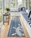 Seaside Haven Rugs Collection Area Rug - Harbor Runner Navy Blue  lifestyle 41