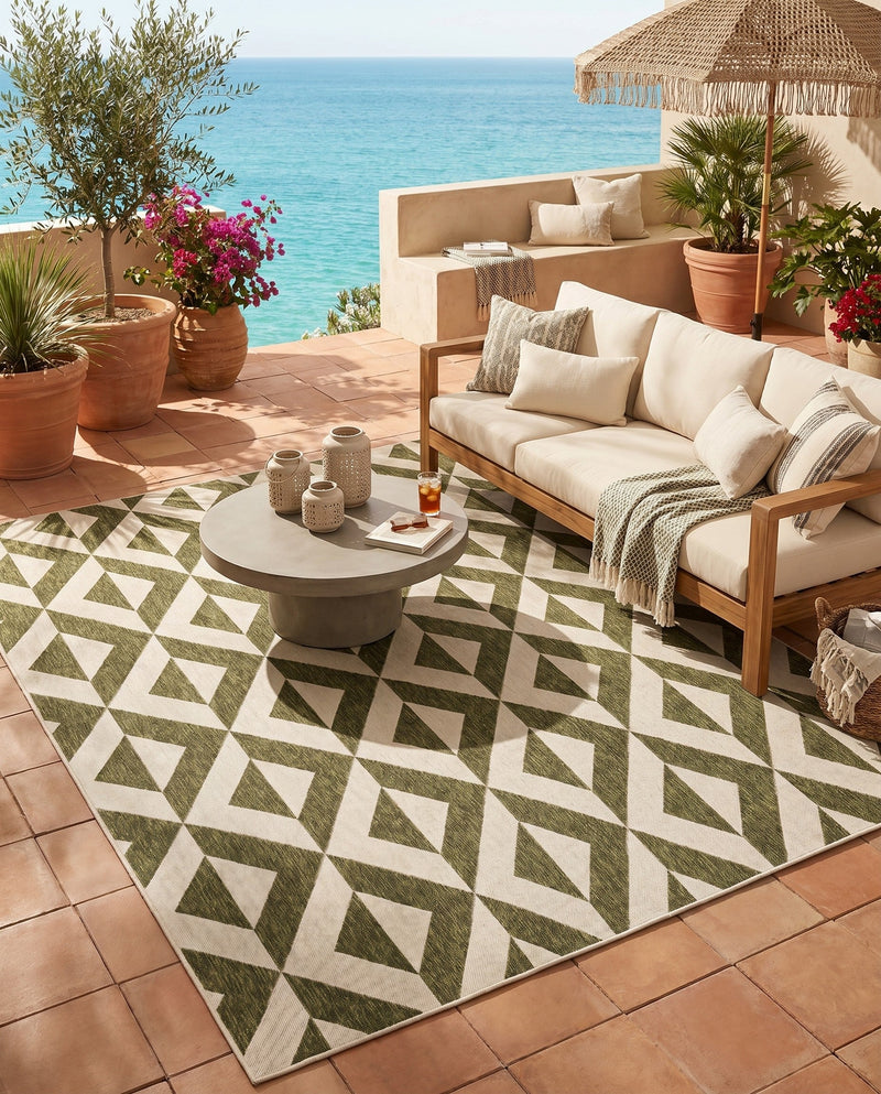 Urban Oasis Rugs Collection Area Rug -  Highrise (Green) Rectangle Green  lifestyle 8