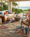 Coastal Terrace Collection Area Rug -  Wavecrest Rectangle Multi  lifestyle 41