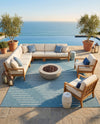 Urban Terrace Collection Area Rug -  Chelsea (Light Aqua) Square Light Aqua  lifestyle 60