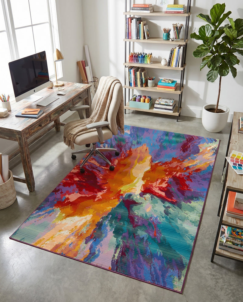 Urban Terrace Collection Area Rug -  Laneway Rectangle Multi  lifestyle 32