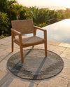 Urban Terrace Collection Area Rug -  Chelsea (Charcoal Gray) Round Charcoal Gray  lifestyle 38
