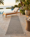 Terrace Fringe Collection Area Rug - Patio Runner Brown  lifestyle 78