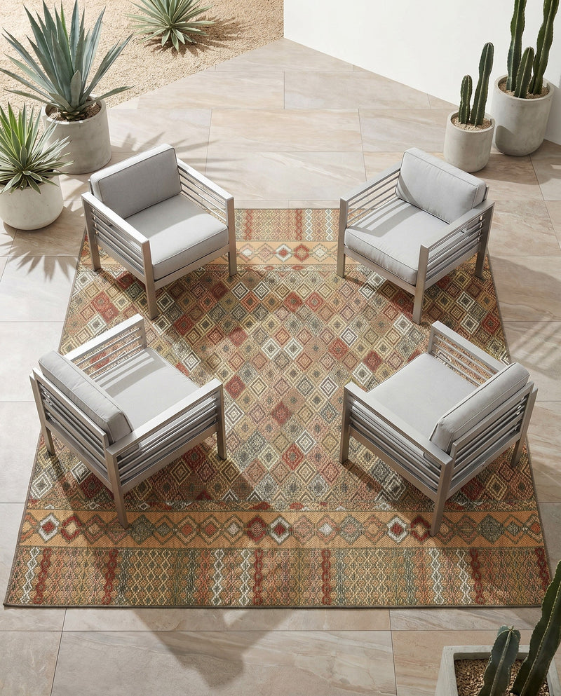 Coastal Terrace Collection Area Rug -  Pelican Square Multi  lifestyle 35