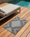 Urban Terrace Collection Area Rug -  Chelsea (Charcoal Gray) Rectangle Charcoal Gray  lifestyle 25