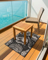Seaside Haven Rugs Collection Area Rug -  Lighthouse (Black and White) Rectangle Black and White  lifestyle 7