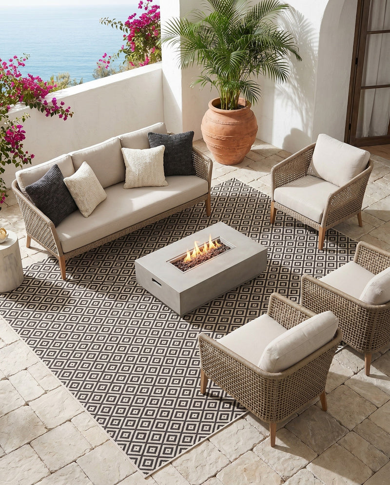 Urban Oasis Rugs Collection Area Rug -  Rooftop (Charcoal Gray) Rectangle Charcoal Gray  lifestyle 37