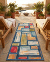 Urban Terrace Collection Area Rug -  Portico Runner Multi  lifestyle 37