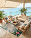 Seaside Blooms Collection Area Rug -  Paradise Rectangle Multi  lifestyle 14