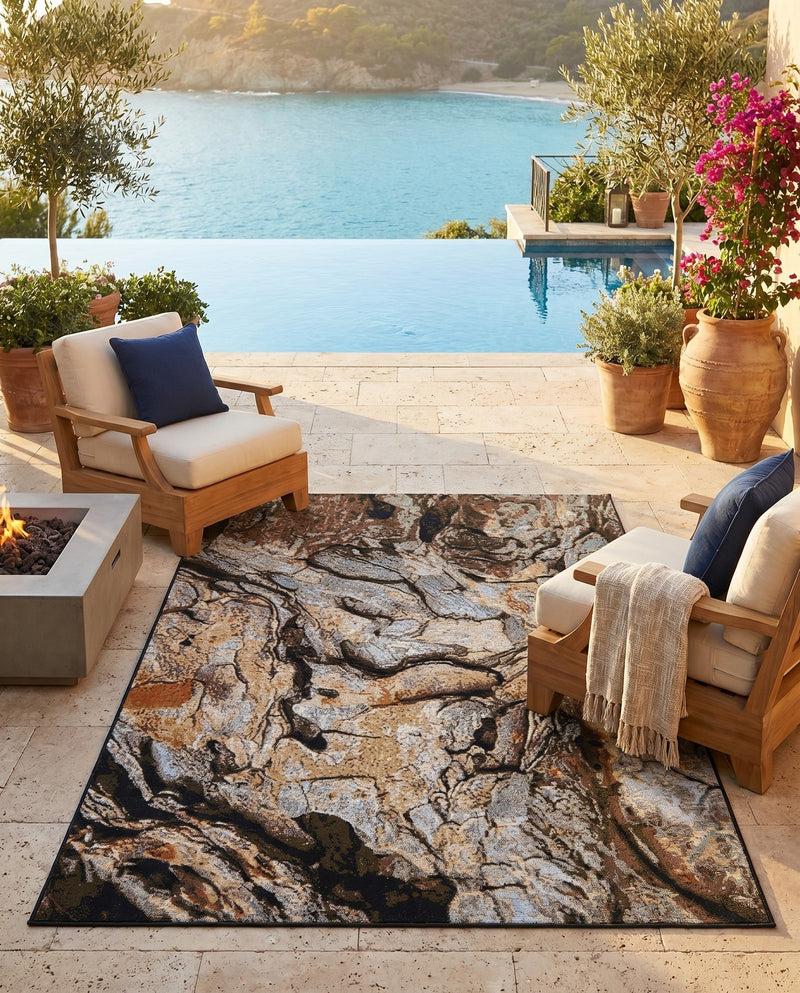 Urban Terrace Collection Area Rug -  Horizon Rectangle Multi  lifestyle 8