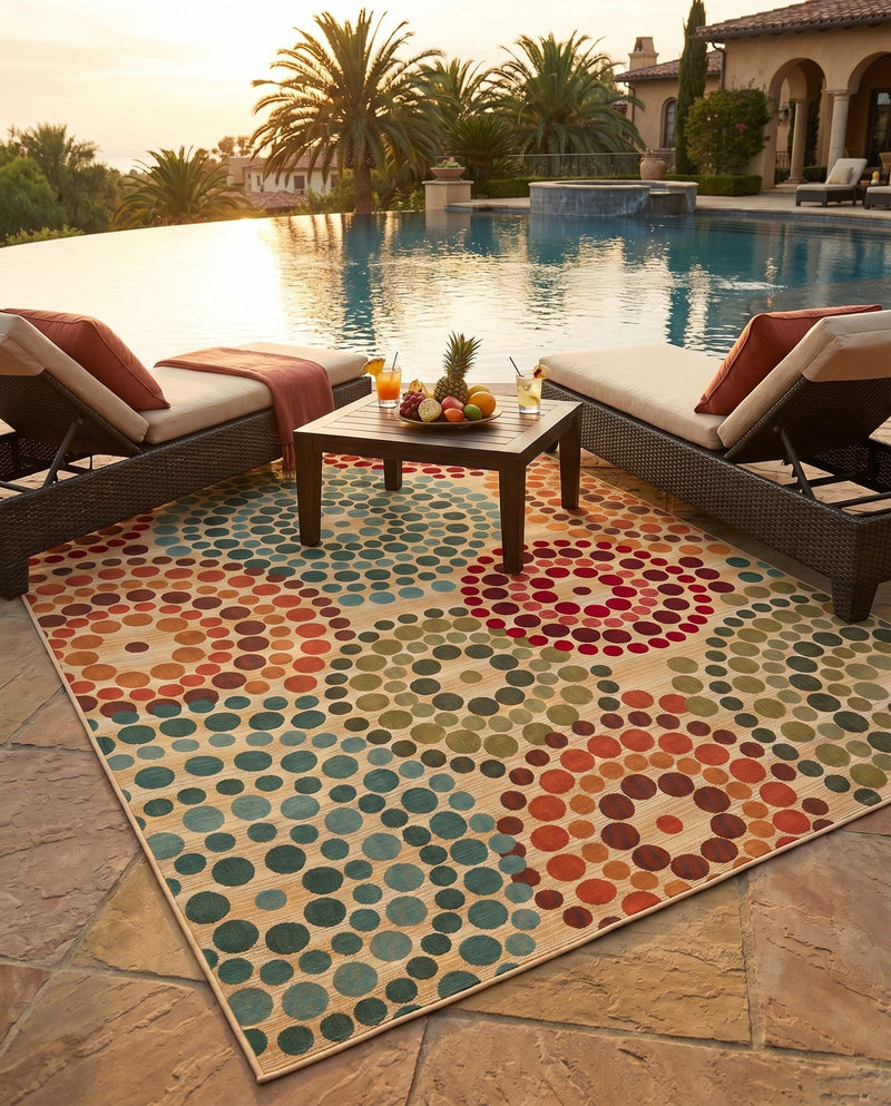 Urban Terrace Collection Area Rug -  Esplanade Rectangle Beige  lifestyle 55